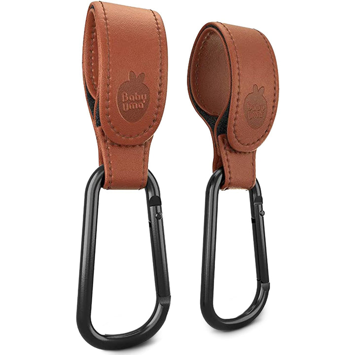 Stroller Hooks for Bags (2 Pack) - Universal Stroller Clips and Hooks, Non-Slip with One-Hand Opening, 11 Lb Weight Capacity, Baby Travel Essential