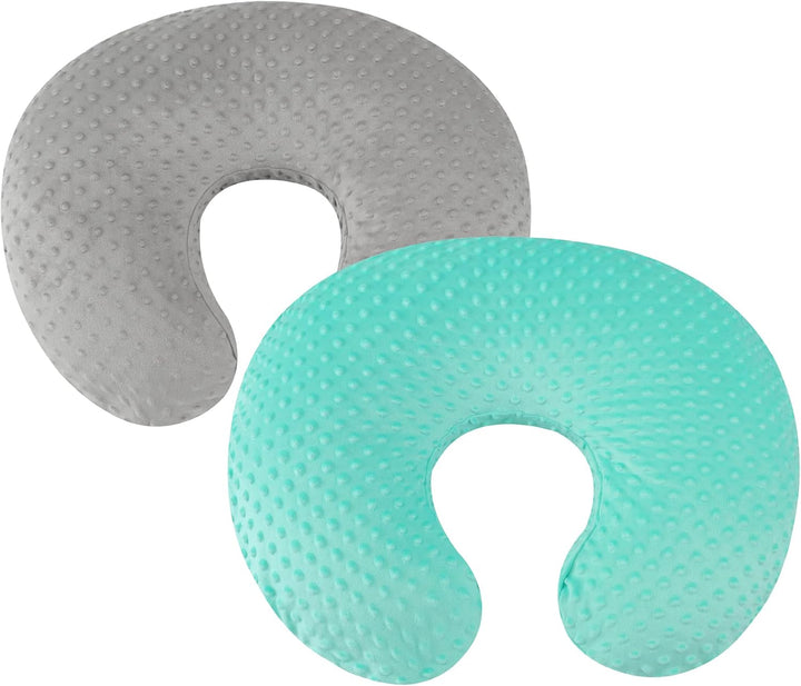 Dot Nursing Pillow Cover Set 2 Pack Nursing Pillow Slipcovers, Ultra Soft Compatible with Boppy Pillow,Standard Pillow for Baby Boy Girl Grey Navy