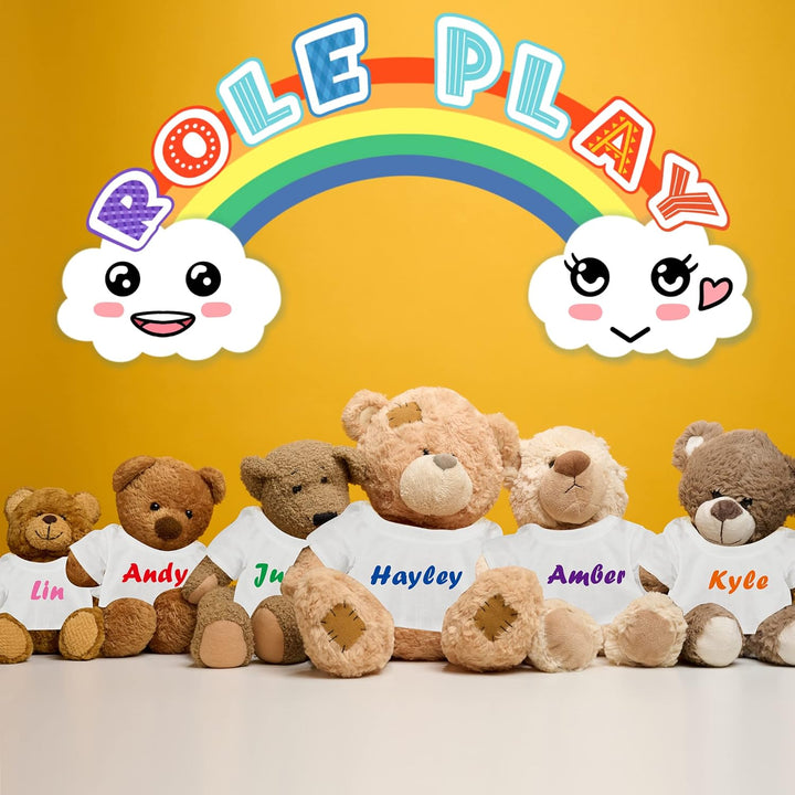 3 Pcs Sublimation Shirt Fit 14-18 Inch Stuffed Bear Blank Stuffed Bear Clothes Plush Bear T Shirts for DIY Make Unique Stuffed Doll Clothes