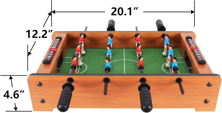 Mini Foosball Table (Upgrade) 20-Inch Foosball Table Adult Size Top Football/Soccer Game Table for Kids Easy to Store