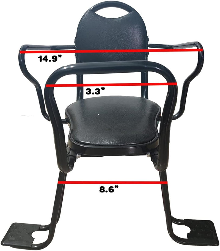 Rear Kid'S Bike Seat,Rear Child Bike Seat,Rear Mount Bike Seat with Armrests,Pedals and Harness for Most Adult Bike Ages 2 to 8 Years(Up to 110Lb)
