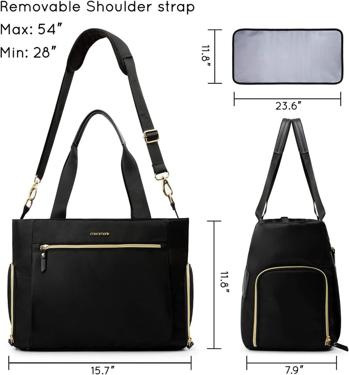 Breast Pump Bag Diaper Tote Bag with 15 Inch Laptop Sleeve Fit Most Breast Pumps like Medela, Spectra S1,S2, Evenflo