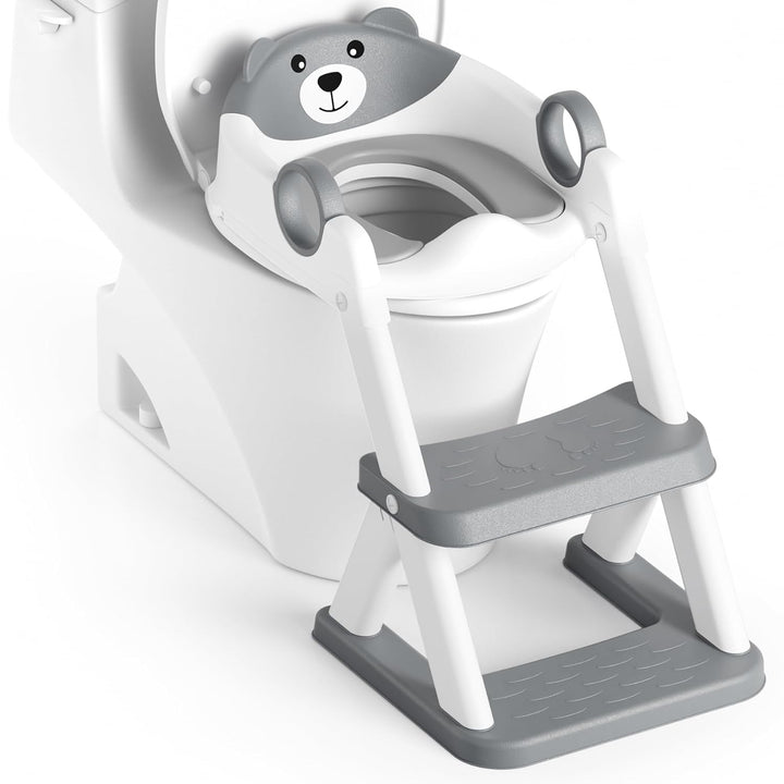 Potty Training Seat, Upgrade Toddler Toilet Seat for Kids Boys Girls, 2 in 1 Potty Training Toilet, Splash Guard Anti-Slip Pad Step Stool