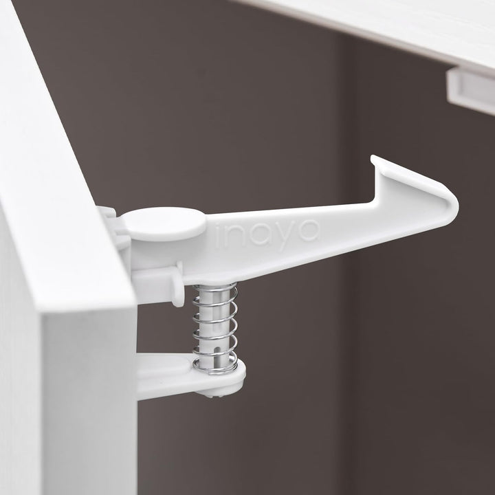 Cabinet Locks Baby Proofing - Child Proof Drawer Locks - Child Safety Cabinet Latches with 3M Adhesive Easy Installation - No Drilling or Extra Screws (8 Pack)