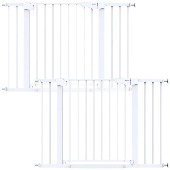29.7-46" Baby Gate for Stairs, Toddler Safety Essentials for the House, Auto Close Dog Gate for Doorways, Mom'S Choice Awards Winner-Easy Install Pressure Mounted Pet Gates for Dogs, White