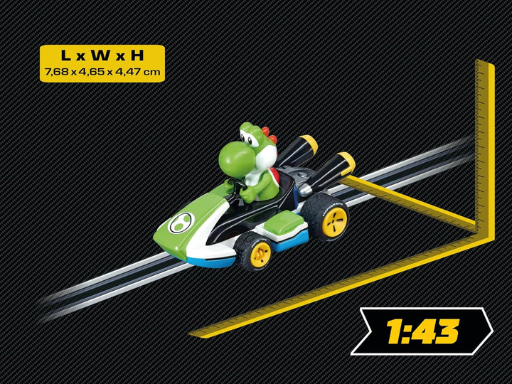 64035 Mario Kart - Yoshi 1:43 Scale Analog Slot Car Vehicle for GO!!! Electric and Battery Slot Car Racing Track