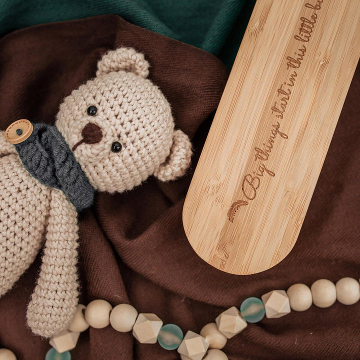 Pregnancy Annoucement,Pregnancy Test Keepsake Box, Baby Reveal to Husband, Surprise Announcement Gift, Bamboo Annoucement Gifts with Raffia, Baby Annoucement Gifts Box