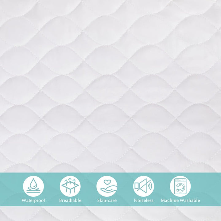 Waterproof Fitted Pack and Play Mattress Protector 39" X 27" - Quilted, Noiseless, Ultra-Soft & Breathable Playpen and Pack N Play Mattress Cover