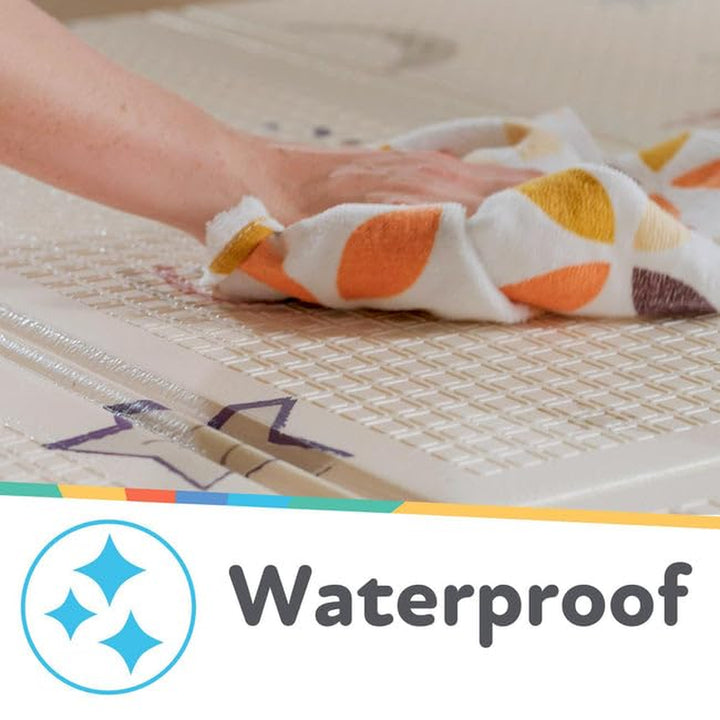 Reversible Baby Floor Mat - Foldable and Lightweight Baby Play Mat for Floor - Easy Storage and Travel - Stars and Sky