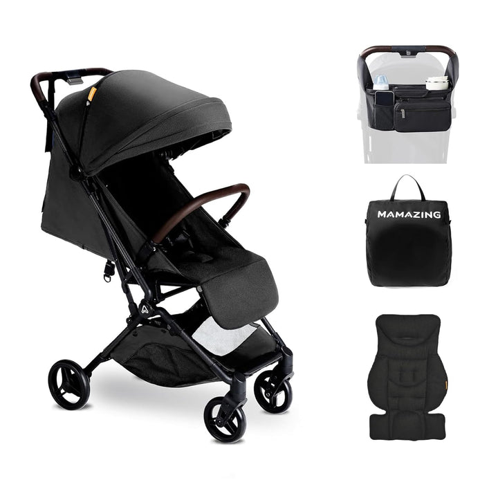 Lightweight Baby Travel Stroller with Carbon Fiber Frame, Compact & Airplane-Friendly, One-Handed Folding Design, 11.6 Lbs, Perfect for Toddlers, Jet