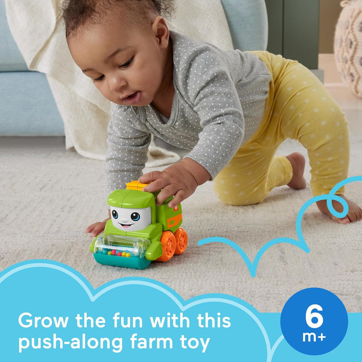 Baby Toy Rollin’ Tractor Push-Along Vehicle with Fine Motor Activities for Infants Ages 6+ Months