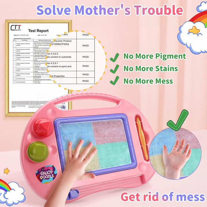 Toddler Toys,Toys for 1-2 Year Old Girls,Magnetic Drawing Doodle Board for Kids Toy,Educational Learning Baby Toy for 18 Months 1 2 3 Year Old Girl Boy Birthday Easter Gifts,Arts and Crafts