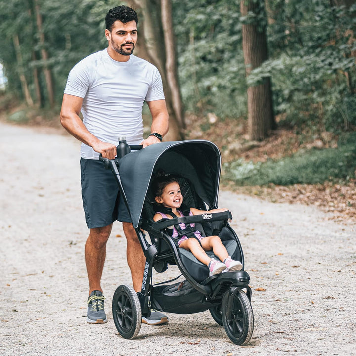 Activ3 Jogging Stroller, All-Terrain Stroller, Compatible with  Infant Car Seats (Not Included), Baby Travel Gear | Eclipse/Grey