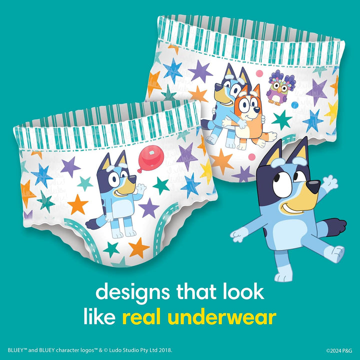 Training Pants - Easy Ups Boys & Girls Bluey - Size 3T-4T, 124 Count, Children'S Potty Underwear (Packaging May Vary)