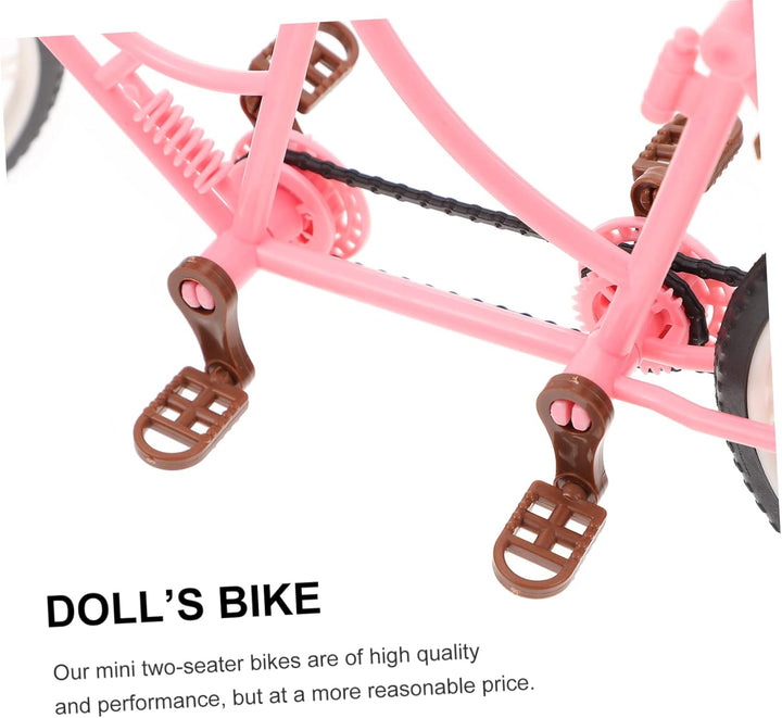 Desktop Two-Seat Furnishings Plaything Bikes Doll Bike Model Practical House Mini Playthings Creative