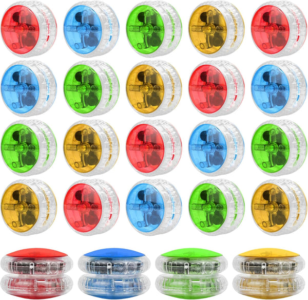 , Multicolor, Light up Yoyos - Pack of 24 | Led Yoyo Bulk, Carnival Party Favors | Kindergarten Gifts for Kids | Light up Party Favors for Birthday, Classroom Prizes | Light up Party Supplies