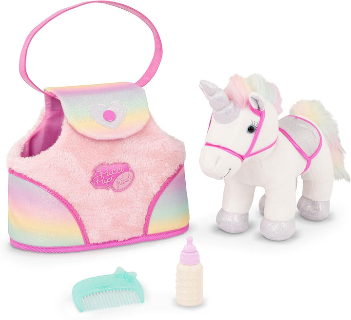 – Plush Horse – Dog Carrier – Heart & Stripes Bag & Pony – Comb & Purse – Stuffed Animal – 2+ Years