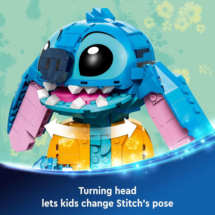 Disney Stitch Toy Building Kit, Disney Toy for 9 Year Old Kids, Buildable Figure with Ice Cream Cone, Fun Disney Gift for Girls, Boys and Lovers of the Hit Movie Lilo and Stitch, 43249