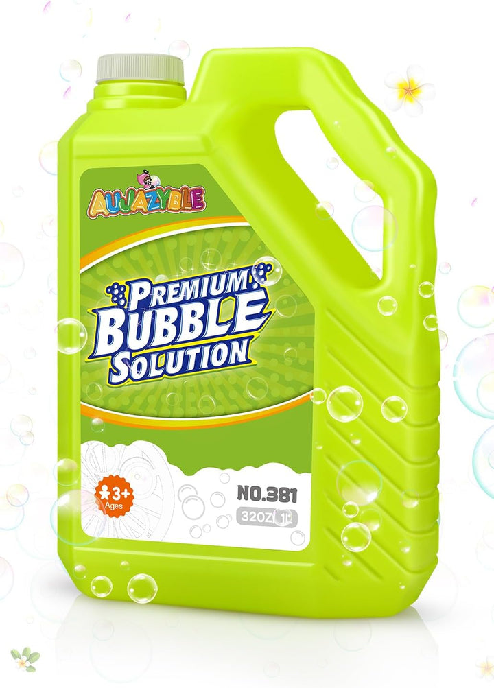 Bubble Solution Refill - 70 Ounce Premium Bubble Liquid Refills for Bubble Machine, Wand, Gun, Blower at Wedding and Party - Bubbles Toy for Kids Toddlers Boys Girls (With Portable Handle)