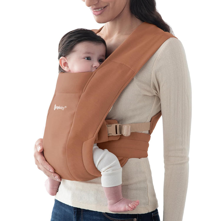 Embrace Baby Carrier Newborn to Toddler - Breathable Baby Carriers for Summer - Cozy Essentials (7-25 Pounds), Ponte Knit, Cream