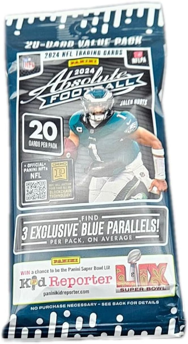 2024  Absolute Football NFL 20 Card Jumbo Value Trading Card Pack