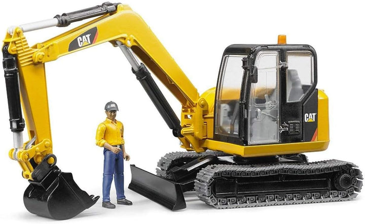 Toys - Construction Realistic CAT Mini Excavator Vehicle with Rotatable Cab and Removeable Shovel - Ages 3+
