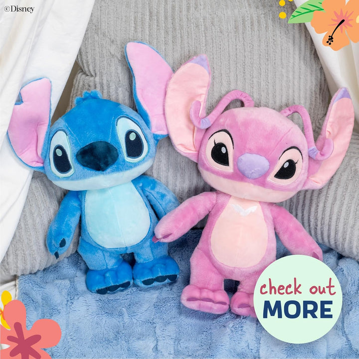 Disney Baby Lilo & Stitch Angel Soft Huggable Stuffed Animal Cute Plush Toy for Toddler Boys and Girls, Gift for Kids, Pink Angel 15 Inches
