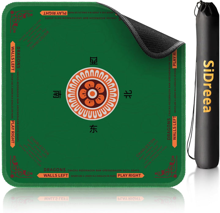 Mahjong Mat, 32.4×32.4 Inch Noise Reduction Anti-Slip Mahjong Mat for Table, Mahjong Table Mat for Poker, Card, Board Games Table Mat, Tile Games, Dominoes