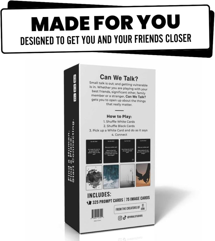 Can We Talk? - the Deep, Funny, and Real Conversation Game for Adults, Teens & Couples for Game Nights, Dates & Friend Groups, 400 Cards