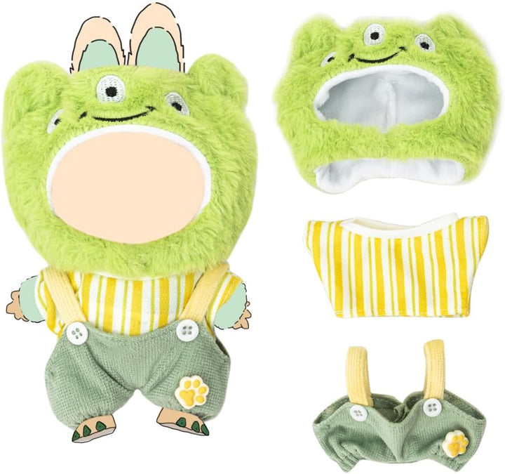 Clothes for Labubu 17Cm Dolls(No Doll) Dolls Outfit for Labubu with Accessories Suit Cute for Lububu Stylish Dress up Set for LA BUBU Patterned Skirt