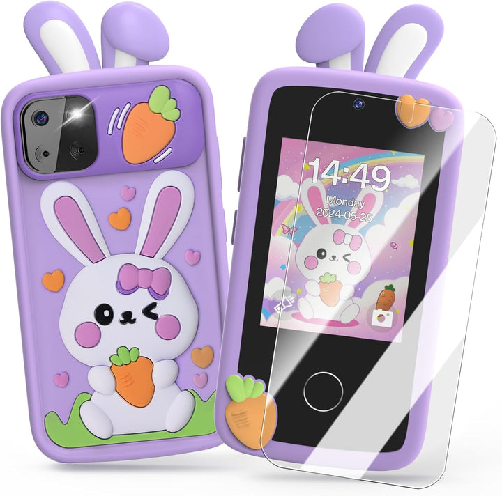 Kids Smart Phone Toys for Boys,Dinosaurs Gift Toys for Boys Ages 3-9 Christmas Birthday Gifts Mini Smart Phone Toys with 2.8" Touchscreen 16 Learning Games Dual Camera Music Player, 8G SD Card