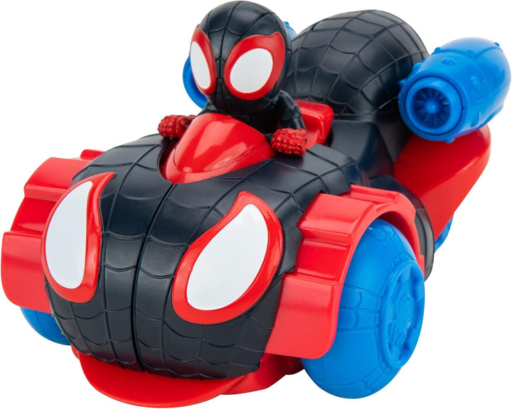 Marvel’S Spidey and His Amazing Friends Quick Shot Vehicle (Miles Morales: Spider-Man) - Quick Shot 2-In-1 Vehicle with Miles Morales: Spider-Man