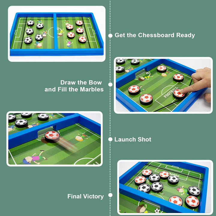 Football Stuff, Sling Puck Game, Wooden Sling Football Shot Board Game Large Table Interaction Speed Track Toy for Party Home Family Parents-Child Boys Girls Adult