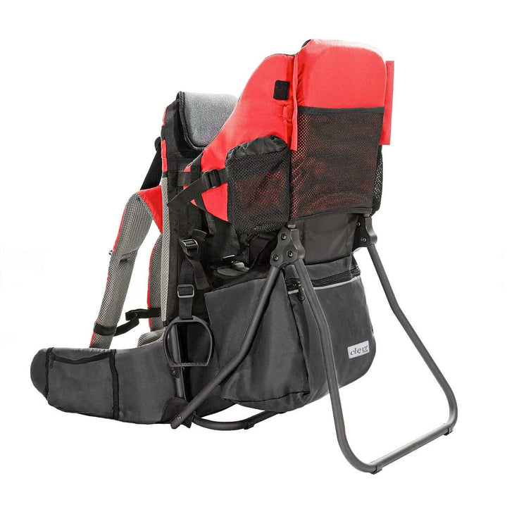Cross Country Baby Backpack Carrier, Grey, Toddler Hiking Backpack with Comfortable Seat, Adjustable Straps & Belt, Foldable Frame Lightweight Large Capacity Child Carrier for Outdoor