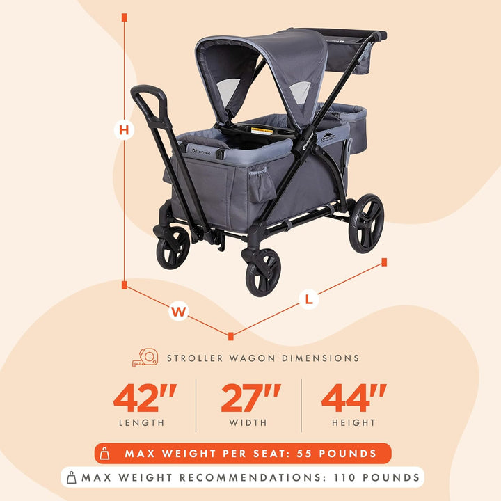 Expedition 2-In-1 Stroller Wagon PLUS, Ultra Grey