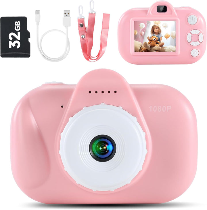 Kids Camera Boys Toys for 3 4 5 6 7 8 9 Years Old Boys, 48MP Dual Lens Kids Digital Camera Christmas Birthday Gifts, 1080P HD Video Selfie Toddler Camera with 32G SD Card