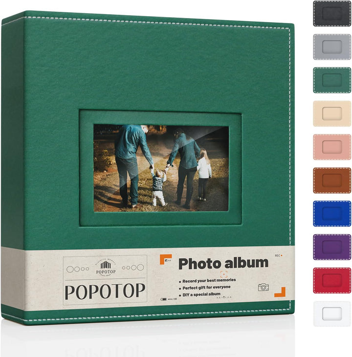 Photo Album 4X6 300 Pockets with Leather Hardcover Cover, Small Photo Album Holder Book with 50Pcs Pages for Family Travel Wedding Baby Gifts