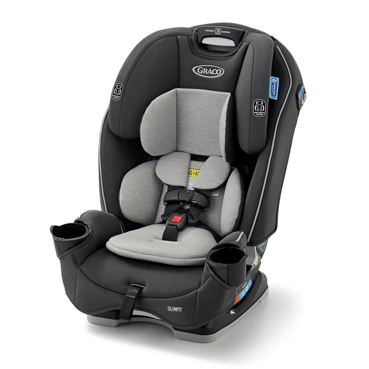 Slimfit 3-In-1 Convertible Car Seat, Ultra-Space-Saving Design, Darcie, Suitable for Rear and Forward-Facing, Highback Booster Seat with 10-Position Headrest