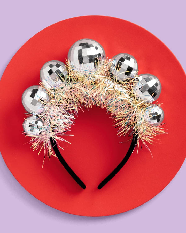 Disco Ball Headband Birthday Party + New Years Eve - Fits Adult + Child - Last Disco, Disco Bday Decor, NYE Hair Accessory