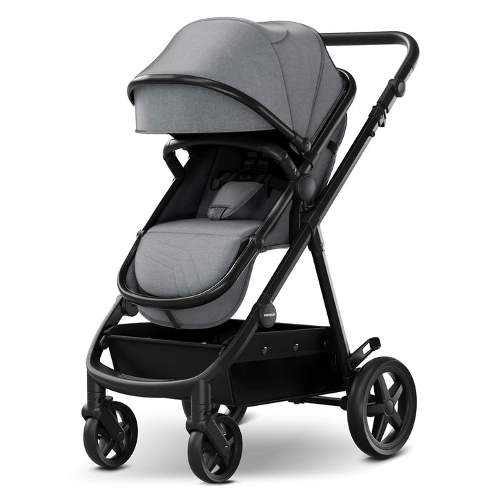Meteor2 Baby Stroller 2-In-1 with Newborn Mode, Compatible with Infant Car Seat Adapter Included, Full-Size Bassinet Strollers for Family Outings