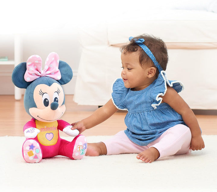 Baby Musical Discovery Plush Minnie Mouse with Sounds and Phrases, Sings Abcs, 123S, and Colors Songs, Kids Toys for Ages 06 Month by