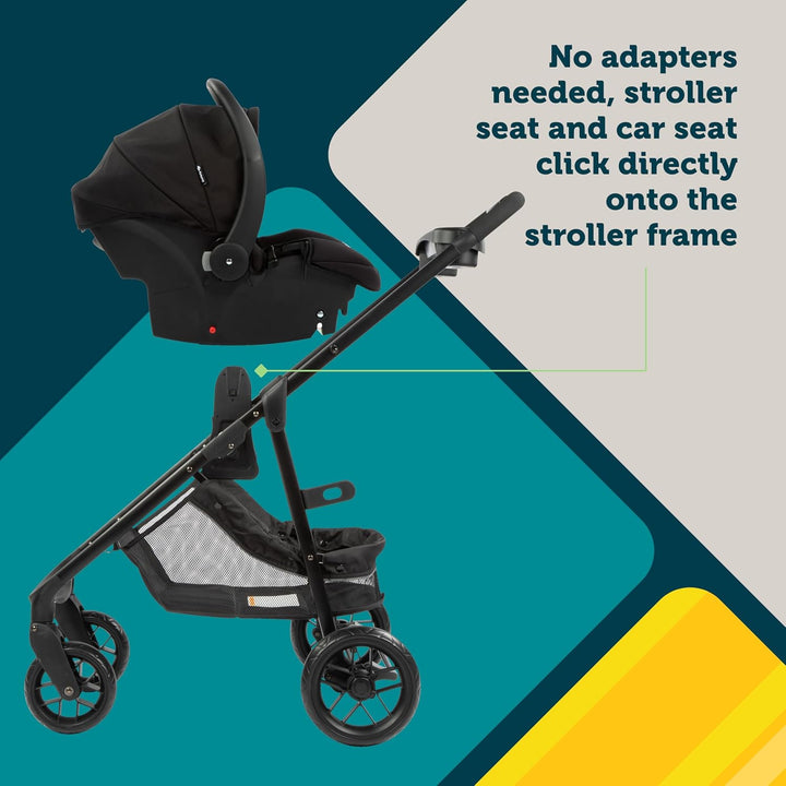 Grow and Go Flex 8-In-1 Car Seat Stroller Combo, Baby Stroller Travel Systems for Infants 4-30 Lbs, Stroller and Carseat Combo Set, Foundry