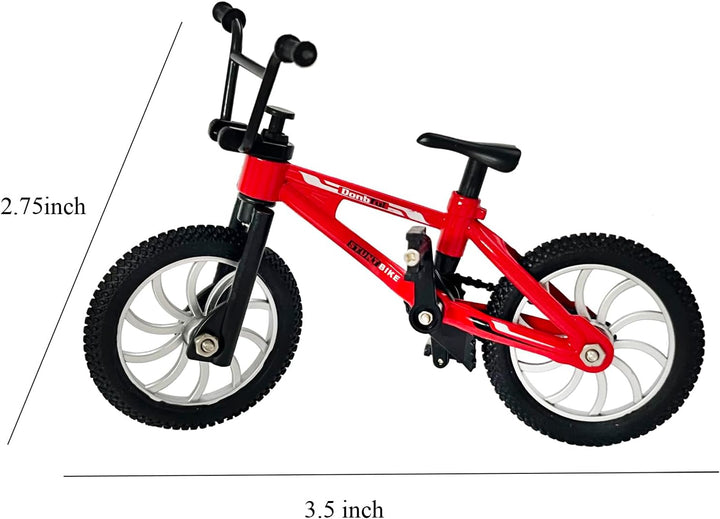 Mini Finger Bike Toy – Alloy Mountain Bicycle Model with Tools, Movable Parts, Gift for Kids & Collectors (Red)