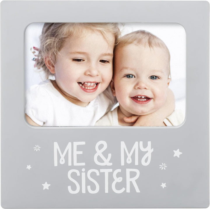 Me and My Brother Picture Frame, Christmas Photo Picture Frame, Sibling Keepsake, Ideal Big Brother Gift, Shower Gift and Gender Neutral Nursery Decor, Gray