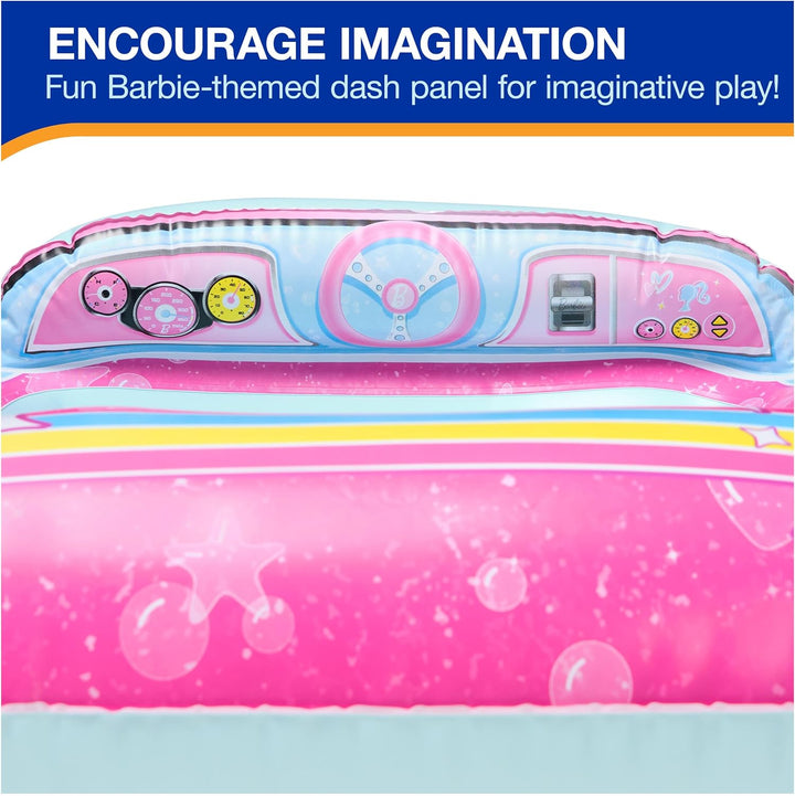 Barbie Inflatable Water Boat Vehicle, Inflatable Pool Floats and Kids Pool Toys, Barbie Pool Party Supplies for Kids Aged 3 & Up