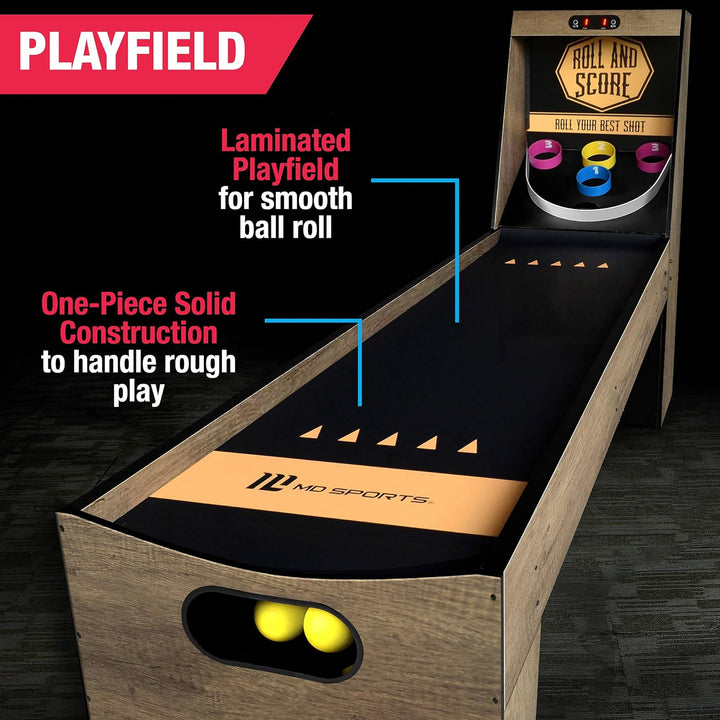 Roll & Score Arcade Game, 87" Durable Electronic Scoring with Sound Effects and Game Balls, Perfect for Family Game Rooms