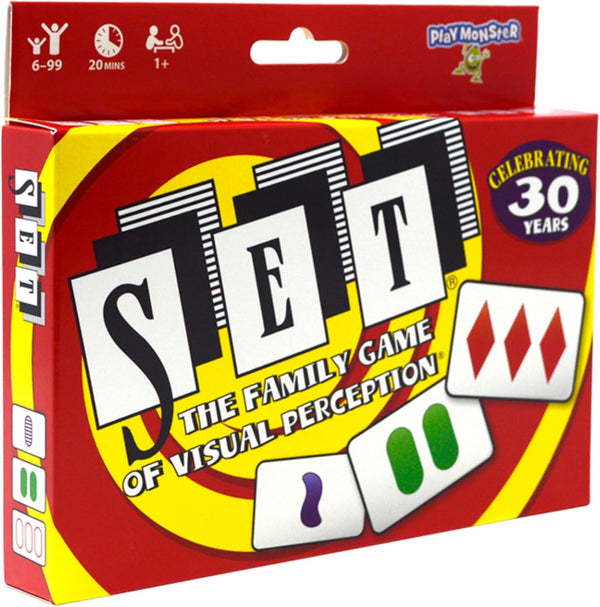 SET Enterprises SET - the Family Card Game of Visual Perception - Race to Find the Matches, for Ages 8+,81 Cards, Rules Included