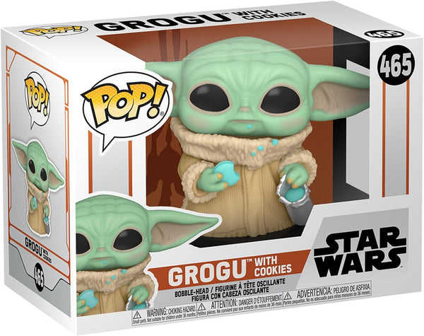 POP! Star Wars: the Mandalorian - Grogu (The Child, Baby Yoda) with Cookie - Collectible Vinyl Figure - Gift Idea - Official Merchandise - for Kids & Adults - TV Fans