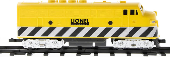 Battery-Operated Construction Toy Train Set with Locomotive, Train Cars, Track & Remote with Authentic Train Sounds, & Lights for Kids 4+