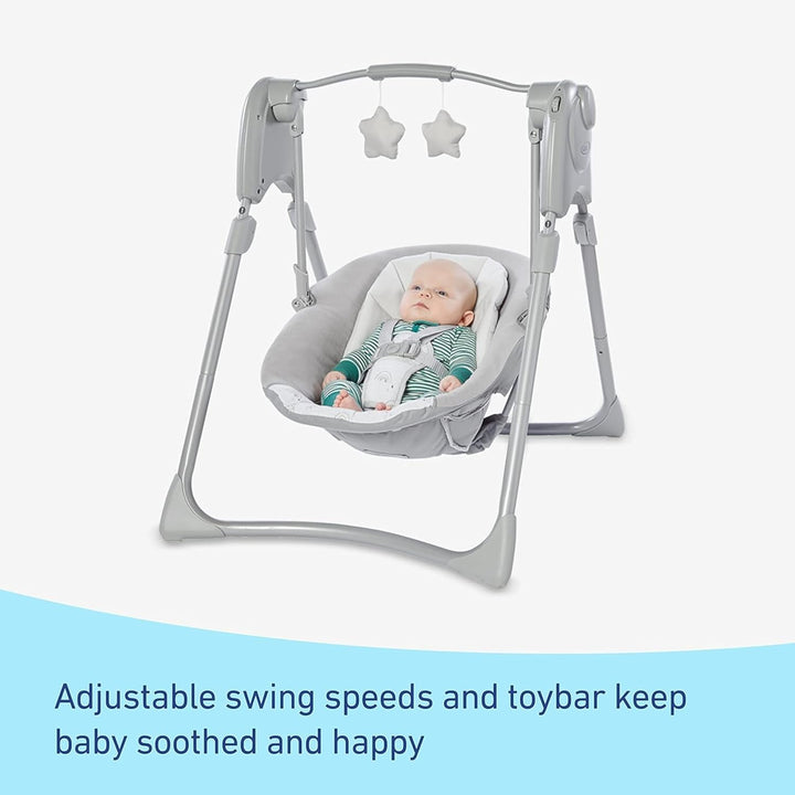 Slim Spaces Compact Baby Swing, Reign